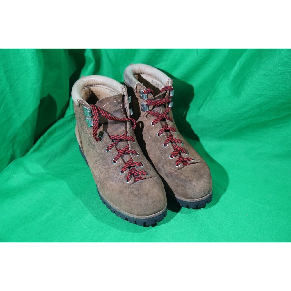 Vintage Vasque Cow Hide Hiking Boots Brown Suede Womens Size 7.5 - Picture 2 of 10